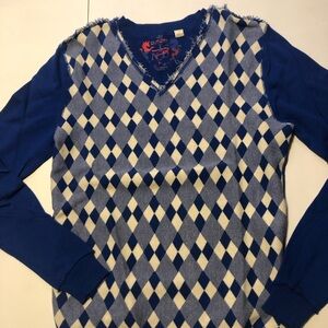 Vintage Diesel y2k cotton v-neck sweater